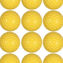 Sting-Free Dimpled Pitching Machine Baseballs - Yellow