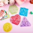 JOYIN 24 Pcs Valentine's Day Sensory Fidget Squeeze Maze Toy with Tags, Water-Filled Sensory Fidget Mazes in 6 Shapes, Calming Toys for Kids Classroom Activity Prize Goodie Bag Stuffers Party Favor