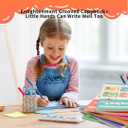 2 x Magic Grooved Writing Practice Books for Kids with Disappearing Ink Pens Grips, Reusable Handwriting Workbooks 6 Pcs, Letter Tracing Copybook for Kindergarten Ages 3-8