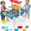 Little Acorn, Water Table for Toddlers 1-3 | Outdoor Toys for Toddlers 1-3 | Sensory Sand & Water Play Table for Kids Boys & Girls