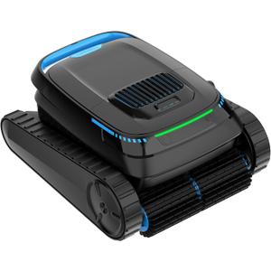PC10 Cordless Robotic Pool Vacuum for Inground & Above Ground Pools 5000GPH Pool Cleaner Robot, Floor-Wall-Waterline Cleaning, 150μm Filter, 120-min Runtime, Smart Navigation, Self-Parking