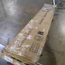 Double 2484 inch Glass Sliding Barn Door Slab with 8ft Hardware Kit Included, 5-Panel Frosted Glass, Spruce Wood Support DIY Dyeing, Easy Assembly