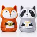 2 Pack Cute Kitchen Timer,100% Mechanical Timer for Kids,60 Minute Egg Timer for Cooking/Reading/Do Sports. (Fox and Raccoon)