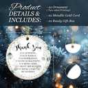 2 x Thank You Gift Ornament 2025 Appreciation Gift for Teacher, Mentor, Friend, or Coworker, Elegant Eucalyptus Keepsake with Inspirational Message, Gratitude Ornament for Christmas