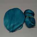 Anime Short Green Wig with 2 Bun Halloween Costume Party Wig for Women