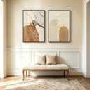 HISPACE Framed Canvas Wall Art,Black Frame 2pc(36l*24w In)
