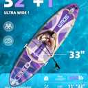 11'*33"/34" Inflatable Stand Up Paddle Board for Beginners,400/420lbs Capacity, Anti-Slip EVA Deck, Includes Adjustable Paddle, Pump, Backpack & SUP Accessories for Surfing, Fishing, Yoga & More