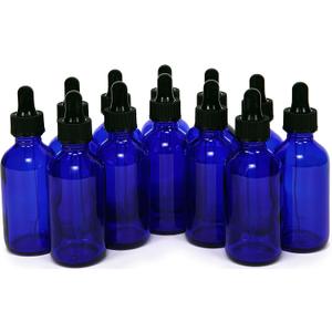 Vivaplex 12, Cobalt Blue, 1 oz, Glass Bottles, with Glass Eye Droppers