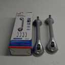 TAILI Shower Grab Bar 2 Pack 16 Inch Suction Grab Bars, Heavy Duty Shower Handle Removable Bath Handrails for Elderly and Seniors, No Drilling Waterproof, Silver (16.8")