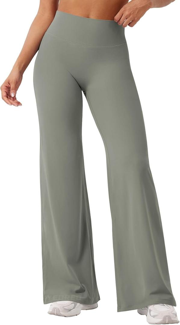 YEOREO Workout Leggings Womens No Front Seam Straight Leggings 29"/ 31.5"/ 33"/ 35" High Waist Buttery Eddiy Gym Yoga Pants (XX-Large, Gray Green)