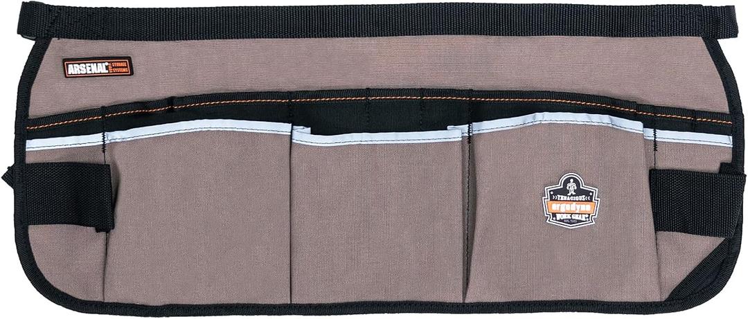 Ergodyne Arsenal 5706 Canvas Waist Tool Apron with 13 Pockets, Gray