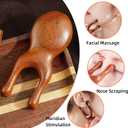 6 x 2PCS Wood Massage Tool Wooden Comb with Frog Eye Massage StickScalp Massager Round Tooth Comb Gua Sha Manual Lymphatic Drainage Massage Tool for Eye Neck Scalp Massage Gift for Mother's Day