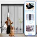 Heavy Duty Door Screen Magnetic Closure, LOVIGA 2024 Thickened Fiberglass Screen Door Mesh, Self Sealing, Left Side Opened, Pets Friendly, Fine Mesh Keep Bugs Out Fit Door Size 70 Inch X 80 Inch