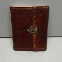Leather Bound Journal Notebook - Genuine Embossed Journals for Writing Men Women 6 X 8 inches - Lined Paper 200 Pages Vintage Brown Diary With Lock