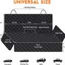 Yuntec Dog Car Seat Cover, Back Seat Cover for Dogs Pet Car Seat Protector Waterproof Bench Car Seat Cover, Non-Slip Reat Seat Cover fits Middle Armrest for Most Cars Trucks SUVs - Black