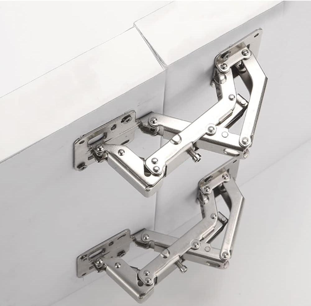 WANLIAN 170 Degree Hinges Frameless Cabinet Door Hinges Hidden Hydraulic Adjustable Mounting Hinges Soft Closing Stainless Steel Buffer Damping Wardrobe (2 Pairs of Cabinet Hinges)