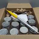 novelinks Plastic Jars with Lids 16oz, Clear 16 oz Mason Jars with Lids, Airtight & Leak-Proof Reusable Storage Jars for Kitchen and Home Use (Sliver,12 Pack)