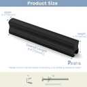Peaha 10 Pack Adjustable Cabinet Drawer Pulls Overall Length 102mm(4inch) Matte Balck Drawer Handles Dresser Hardware for Cupboard
