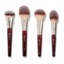 BK BEAUTY - ESSENTIALS FACE BRUSH SET (4PC) - Professional Makeup Brush Set for Liquid or Cream Foundations, Powder, Bronzer, Blush | Premium Makeup Brushes for Flawless Application