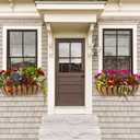 Sekcen Railing Planter Window Box Deck Balcony Rail Planter 24 Inch for Porch Fence Patio Outdoor 4 Pack