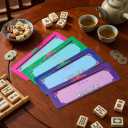 LOYGRS 4 Pack Mahjong Line Finder Card Guide - Mahjong Game Helper with Rules Strategies for Beginners, Travel, Parties and Game Nights Mahjong Accessories for Gifts