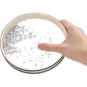 Ocean Drum Sea Drum 6inch- With Hardwood Shell and Wave Beads- Sounding Musical Hand Percussion Instrument for Meditation, Yoga Portable for Home School(6inch)