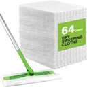 HOMEXCEL Dry Sweeping Cloths Pads Compatible with Swiffer Sweeper- Disposable Duster Refills Mop Pads for Floor Mopping and Cleaning, 64 Count