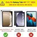 Case for Samsung Galaxy Tab A9 Plus/A9+ 11'' 2023 (SM-X210/X216/X218),Portable Heavy Duty Dropproof Protective Cover Case with 360 Rotating Stand,Handle & Shoulder Strap,Stylus Pen (New Blue)