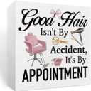Hairstylist Gift Hairstylist Decor Hairstylist Appreciation Gift Hairdresser Gifts for Women Best Cosmetology Gifts for Women Men, Wooden Sign Decor, Good Hair Isnt by Accident, Its by Appointment