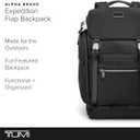 TUMI - Alpha Bravo Expedition Flap Backpack - Large Carry On Backpack - 21.0" X 12.5" X 7.5" - Fits up to 17" Laptop - Black