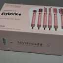 StyleVibe 6-in-1 Air Styler, Hair Dryer & Blow Dryer Brush with Travel Case - Auto Wrap Curls (L/R), Fast Drying, Thermal Round Brush for Smooth Blowouts & Frizz-Free Volume, No Heat Damage