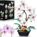 itshWOee Orchid Flowers Bouquet Building Set, Botanical Collection Artificial Plant for Home Décor, Ideal Gifts for Christmas, Mother's Day, Anniversary, Birthday