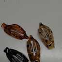 4 PCS Large Flat Hair Clips for Women Girls, French Concord Lay Down Claw Clips for Thick Thin Hair, Comfortable Curved Flat Clip, Leopard Print Stylish Strong Hold Hair Accessories, Tortoise