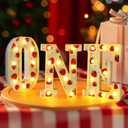 Threelf Berry First Birthday Decor, Strawberry 1st Birthday Decorations Girl, Sweet One Light Up Letters for Centerpieces Table 1 Year Old First Birthday Party Decorations Supplies