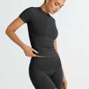 Trendy Queen 2 Piece Summer Cute Workout Sets Gym Short Set Pilates Yoga Outfits Going Out Spring Athletic Comfy Active Wear (Black, XL)