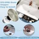 972-098J Plumbing-Equipment Brushed Nickel Drain Sink Stopper, Drain Sink Plug Part Push & Seal Drain Stopper Assembly