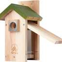 3/4 Thick Cedar Bird Houses with Metal Predator Guard, Nesting Box Birdhouse for Easy Cleaning, Bird Box for Outdoor Swith Viewing Window, Outdoor Wild Bird Watching, Swallow Wren Chickadee