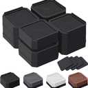 Bed Risers and Furniture Risers, Heavy Duty Adjustable Lifting Blocks for Couches, Desks, and Chairs, Elevates 1.5 or 3 Inches, Holds up to 4000 lbs (Black)