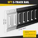 Onesnt 4-Pack 5-FT E-Track Rail Tie Down Kit（28-Piece） Heavy-Duty Steel