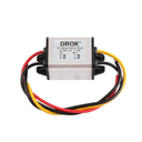 DROK Waterproof DC Buck Converter Voltage Regulator 8-22V to 3-15V 5V 12V 3A Adjustable Output Power Supply Transformer Step-Down Volt Module Board for Car Auto Vehicle Motor Regulated SR