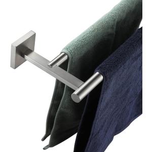 KOKOSIRI Towel Holder Bathroom Accessory Towel Bars with Two Rails Necklace Holder 32 Inch Brushed Nickel Stainless Steel B5005BR-L32