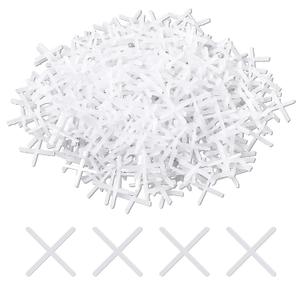 1/8 Inch Tile Spacers, 500 Pcs Cross Tile Leveling Clips Floor Wall Plastic Tiles Shim for Various Types of Ceramic Tiles Installation Leveling
