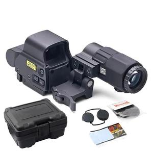558+G45 5X Magnifier Holographic Sight,Holographic Collimator Sight Red Dot Optic Sight for Enhanced Accuracy and Targeting,20mm Rail Mounts&Quick Detach Lever