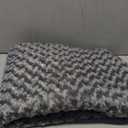 Croblissful 42.5 x 23.8 Inch Dog Kennel Pad Furniture Crate Corner Washable Bed for Large Dogs Deluxe Plush Crate Beds Gray Pet Cage Sleeping Mat Soft Indoor Pet Corner Side Table(Only Mat)