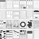 24 Pieces Journal Stencil Set Plastic Planner Bullet Journaling Stencils Ultimate Productivity Stencil DIY Templates to Create Calendars Schedule for A5 Journal Scrapbooking Notebook (Classic Style)