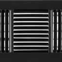 HVAC Premium 10"w X 6"h 3-Way AIR Supply Grille - Vent Cover & Diffuser - Flat Stamped Face - Black [Outer Dimensions: 11.75"w X 7.75"h]