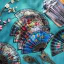Geetery 30 Pcs Folding Hand Fan Bulk for Women Spanish Fans for Line Dancing Vintage Colorful Rave Foldable Cooling Accessory for Summer Tea Party Wedding Church Gifts(Floral,Colors Random)