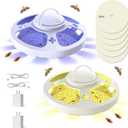 Frogoom 2 Packs Flea Traps for Inside Your Home with 6 Sticky Pads, Fleas Light Traps Kills Fleas in House, Hanging Flea Lamp with USB Cable Pest Control for Bugs Moths Gnats Indoor and Outdoor