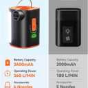JOYROOM Air Pump for Inflatables, 3600 mAh Battery & Camping Light Portable Air Pump, 4.8kPa Ultra-Fast and Mini Electric Air Mattress Pump