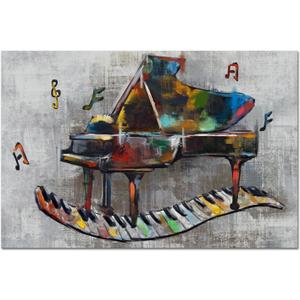 DuoBaorom Music Wall Art Musical Notes Studio Dcor Vintage Piano Painting 24x36inch